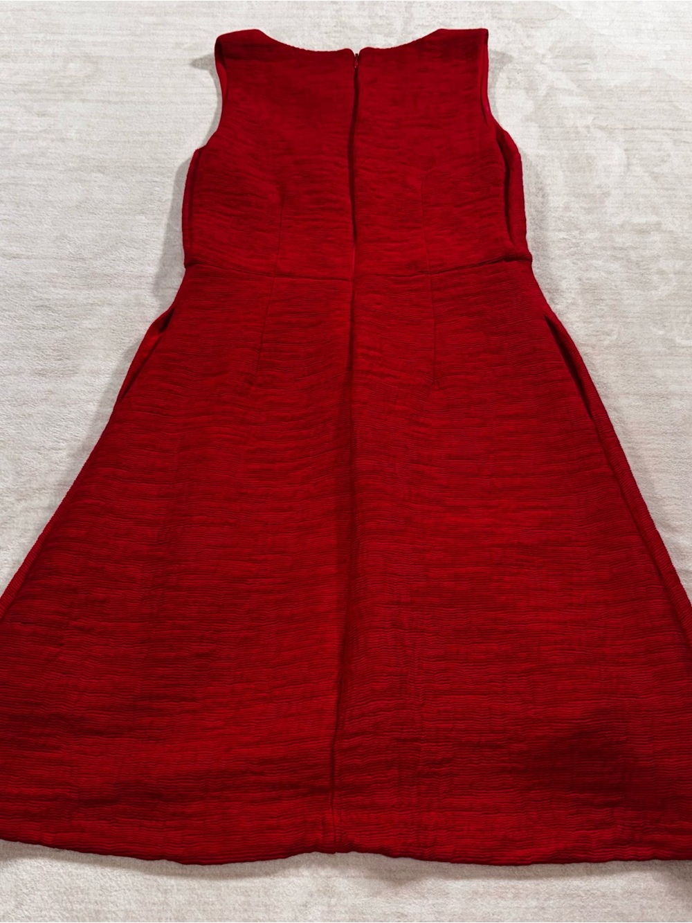 The Limited Red Sleeveless Pleated Midi Dress - Picture 14 of 15